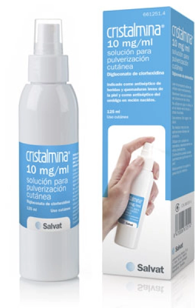 Cristalmina solución para pulverización cutánea Cristalmina solución para pulverización cutánea